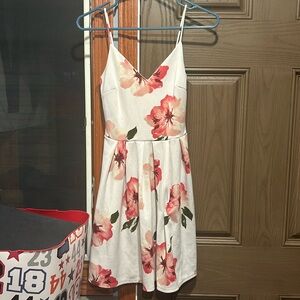 White floral dress